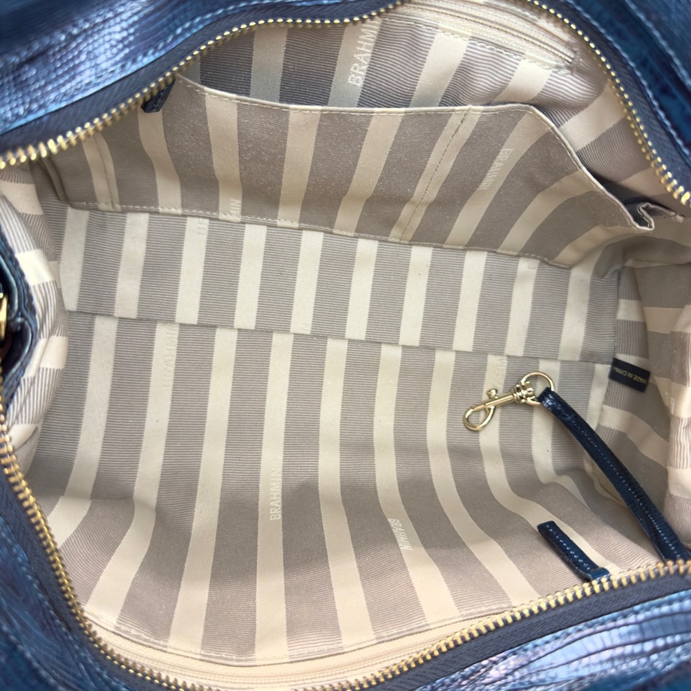 Brahmin Rare Greta Lizard & Python/Snakeskin Opal… - image 6